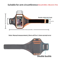 HAISSKY 6.7" Running Bag Armbands Brassard Universal On Hand Phone Pouch Waterproof GYM Workout Phone Storage Bags Arm Bands 2