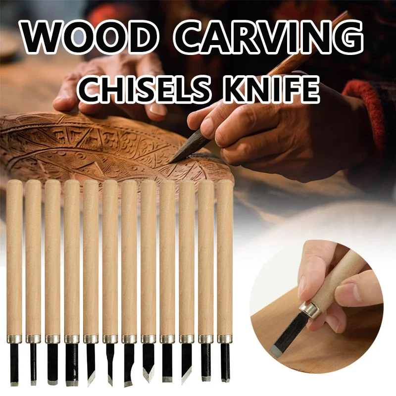 Wood Carving Chisel Knife Set with Ergonomic Handles