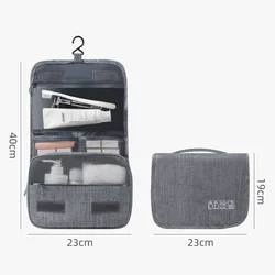 Portable Hanging Toiletry Organizer for Women - Travel Essentials and Accessories Bag (Gray)