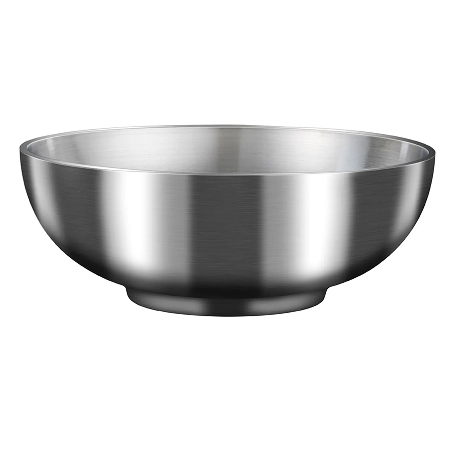 LFGB Certificate 304 Stainless Steel Large Bowl 1000ml Fruit Plate Heat Insulating Soup Basin Well Polished Kitchen Fixture