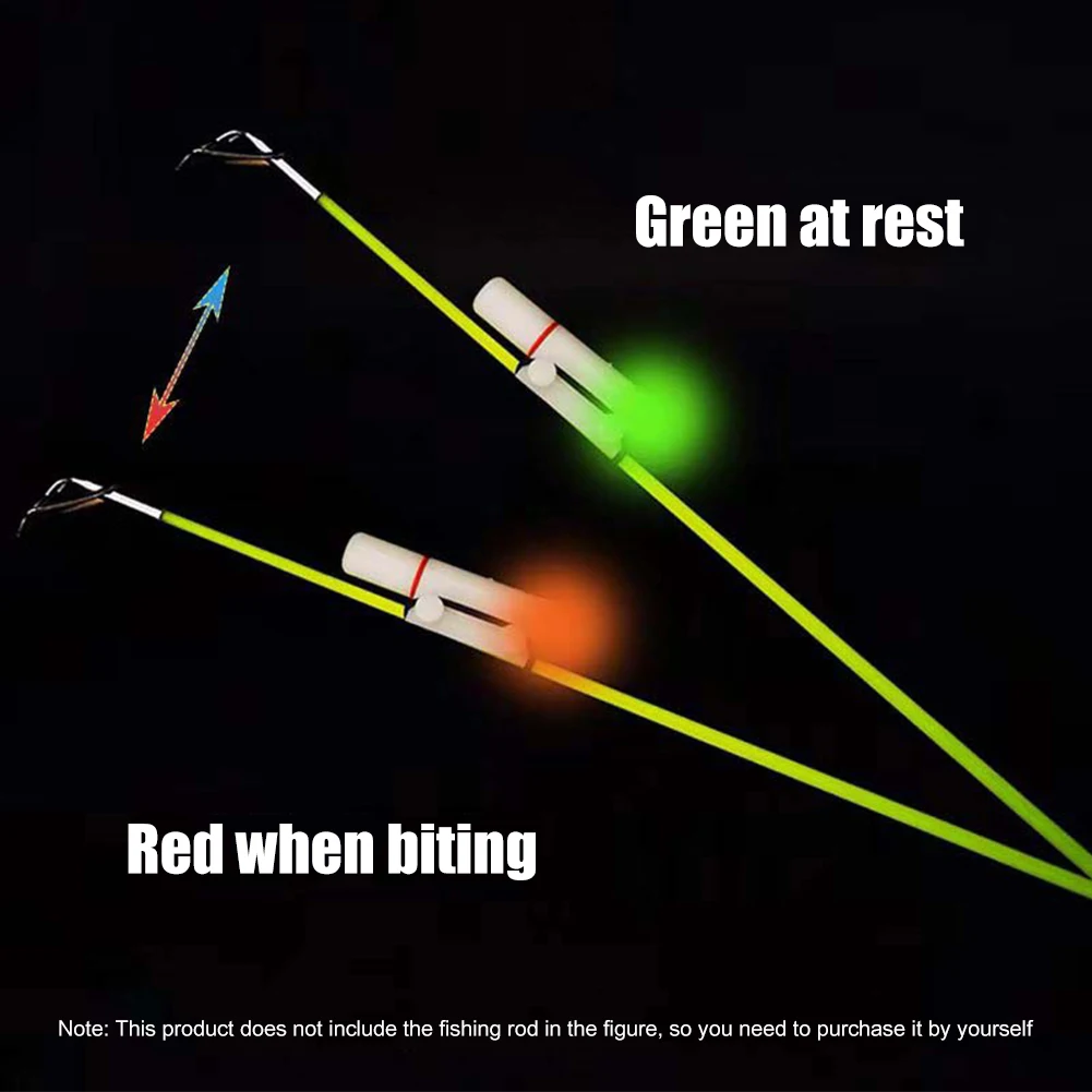 1-5pcs Color Changing Fishing Rod Tip LED Induction Lamp Hand Raft Pole  Fishing Electronic Rod Luminous Stick Bite Alarms Lights