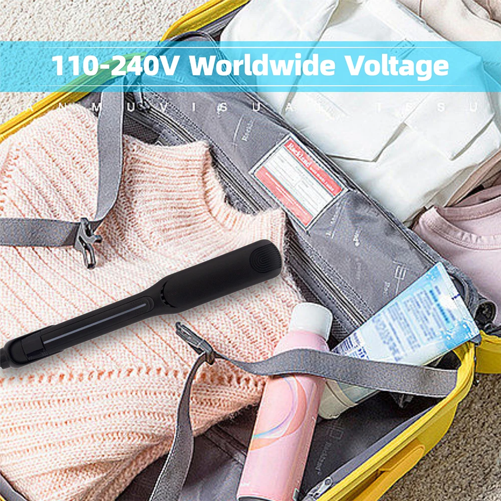 Infrared Hair Straightener Curler Ceramic Plate 230℃ / 450°F Fast Heating Professional 2 In 1 Hair Flat Irons 100-240V 5