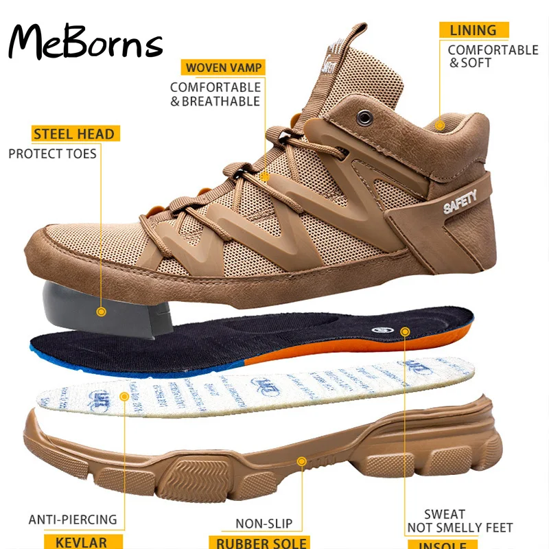 ֽ    ۾ Ź Anti-smashing Steel Toe Cap ۾  Puncture Proof Indestructible Shoes
