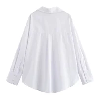BSAY Women Fashion Spring Cotton Oxford Long Sleeve Single-breasted Lapel Blouse Street Clothing Shirt Chic Ladies Tops Mujer - Image 3