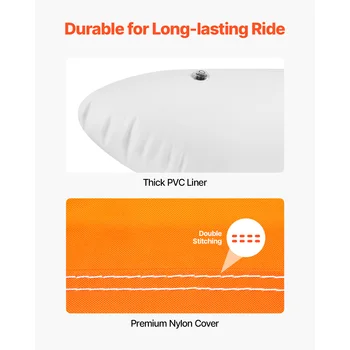 SucceBuy Towable Tubes for Boating 2Person Inflatable Boat Tubes 340lbs Water Sport Tubes for Boat to Pull-with 840D Full Nylon 3