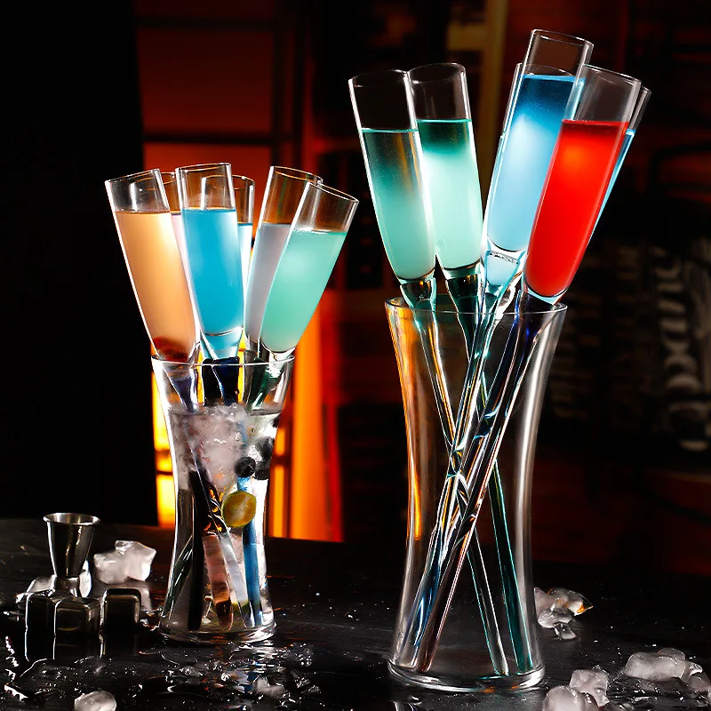 

Glass Beach Cup Cocktail Colored Glass Champagne Cup Wine Set Bar Bubble Glass Wine Glass Cup