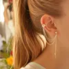 7Pcs/5Pcs Set Minimalist Ear Cuffs Tassel Earrings for Women Cuff Ear Clips Earring Climbers Earcuffs Fake Studs Stud Earring 6
