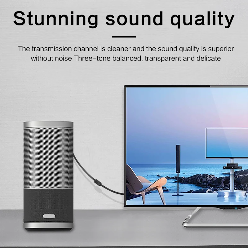 Premium Digital Coaxial Audio Cable - High-Fidelity RCA to RCA with Stereo Connector for Enhanced Sound Quality