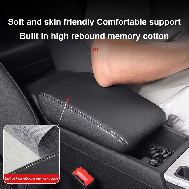 For Audi Q5L A5 A6L A7L A4L 2017 2018 2019 2020 2021 2022 2023 2024 2025 Car Leather Armrest Box Panel Cover Overlay Hard Shell