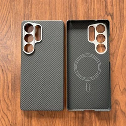 Premium Aramid Carbon Fiber Magnetic Protective Phone Case Cover - S25 Ultra (600D Magnetic)