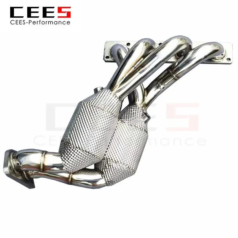 Cees Collettore Di Scarico Downpipe Per Bmw 318/320/325 E90/E92/E93 2.0L 2005-2012 Downpipe Catted Ad Alto Flusso In Acciaio Inossidabile