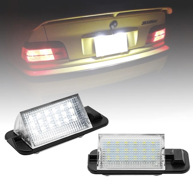 

2Pcs For BMW 3-series E36 318i 318is 318ti 320i 323i 325i 325is 328i 328is M3 1992-1998 White LED Number License Plate Light