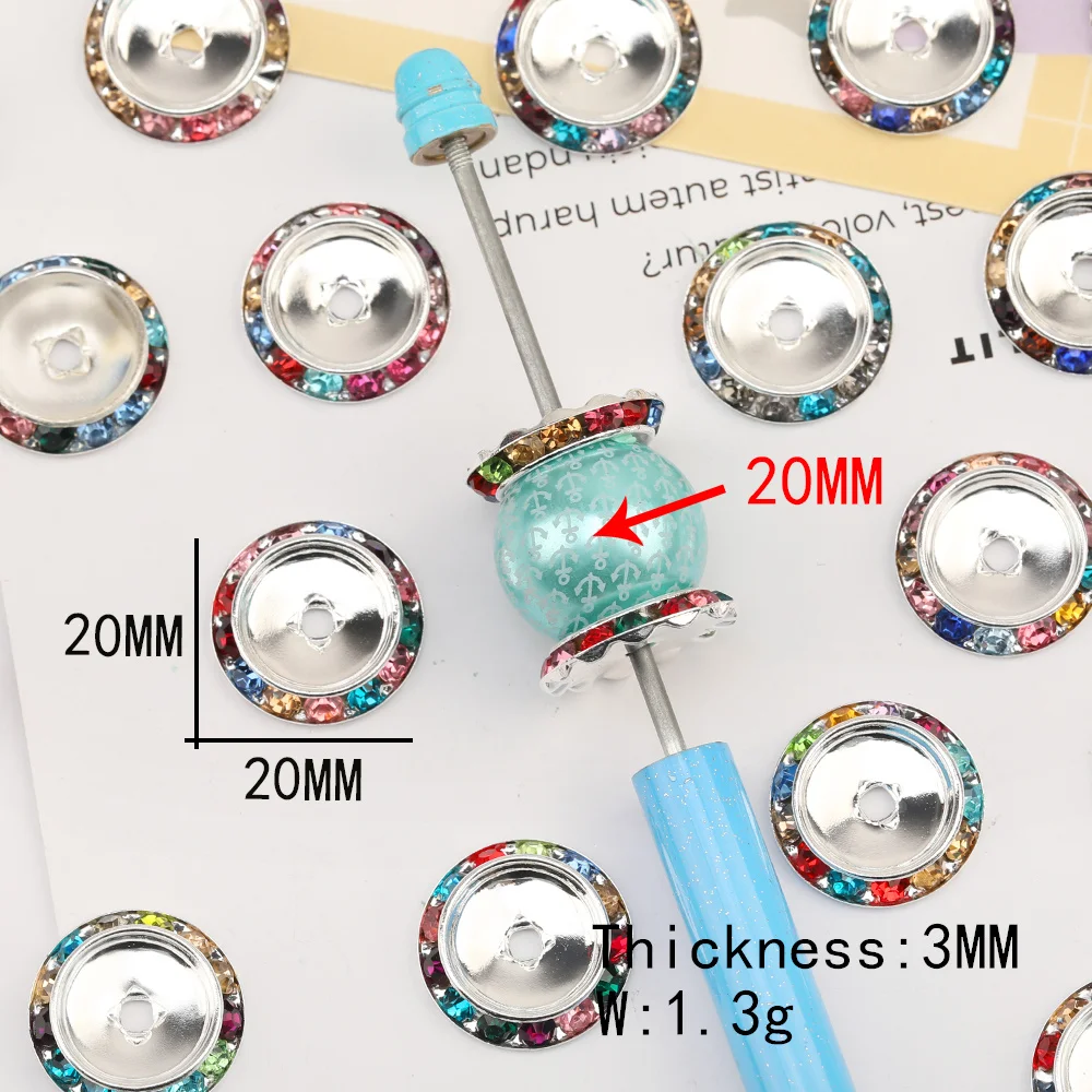 Cordial Design 100Pcs 20*20MM Jewelry Accessories/Hand Made/Wheel Shape/Jewelry Findings & Components/DIY Rhinestone Spacers - cordial