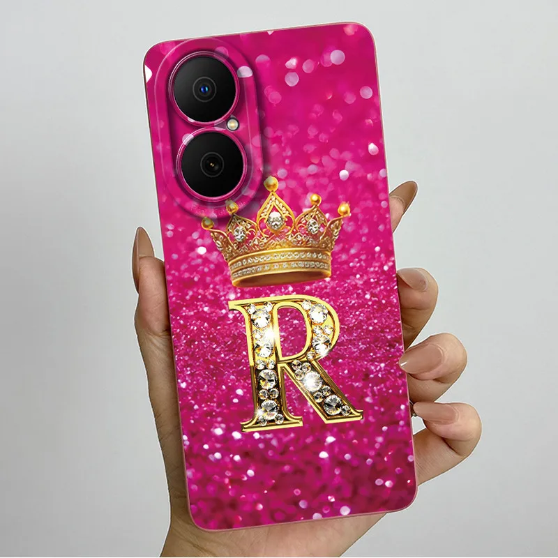 Fashion Initial Letter Couple Phone Case - Soft Silicone TPU Protective Casing