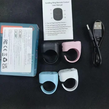 Multifunctional Ring Remote Control, Rechargeable Wireless Bluetooth Page Turner & Camera Shutter for Short Videos 4
