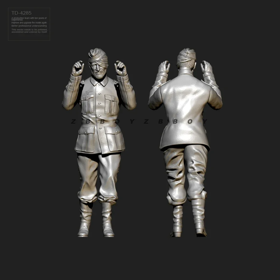 송진 군인 모델 키트, 무색 및 자체 조립 (3D 인쇄) TD-4285A, 50mm