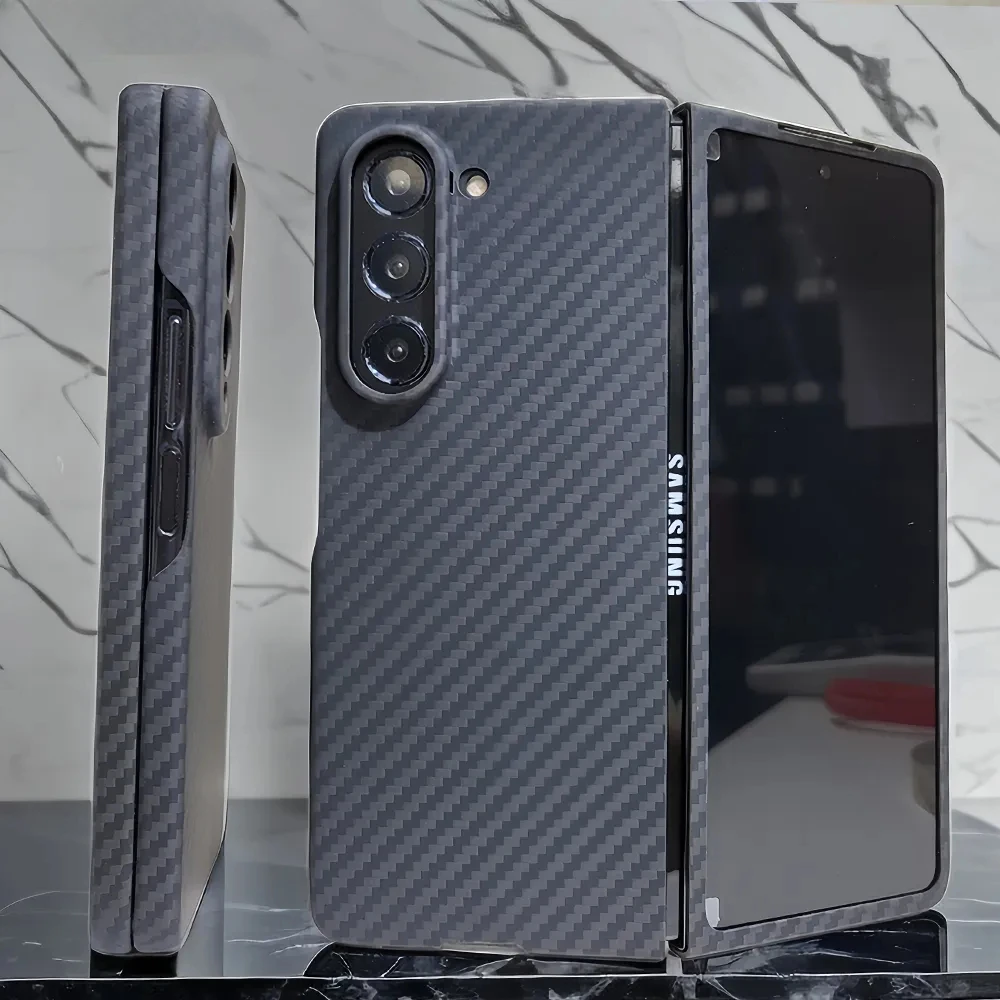 

Hot Two-color Aramid Carbon Fiber Phone Case For Samsung Galaxy Z Fold 4/5 Version Ultra Thin Z Fold 3 Full CASE Cover