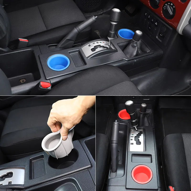 ТПЭ черный для Toyota FJ Cruiser 2007-2021, модификация салона автомобиля, центральное управление, стакан для воды, контейнер для хранения, автомобильные аксессуары (art.: 3920ba91da1d5) - 3920ba91da1d5