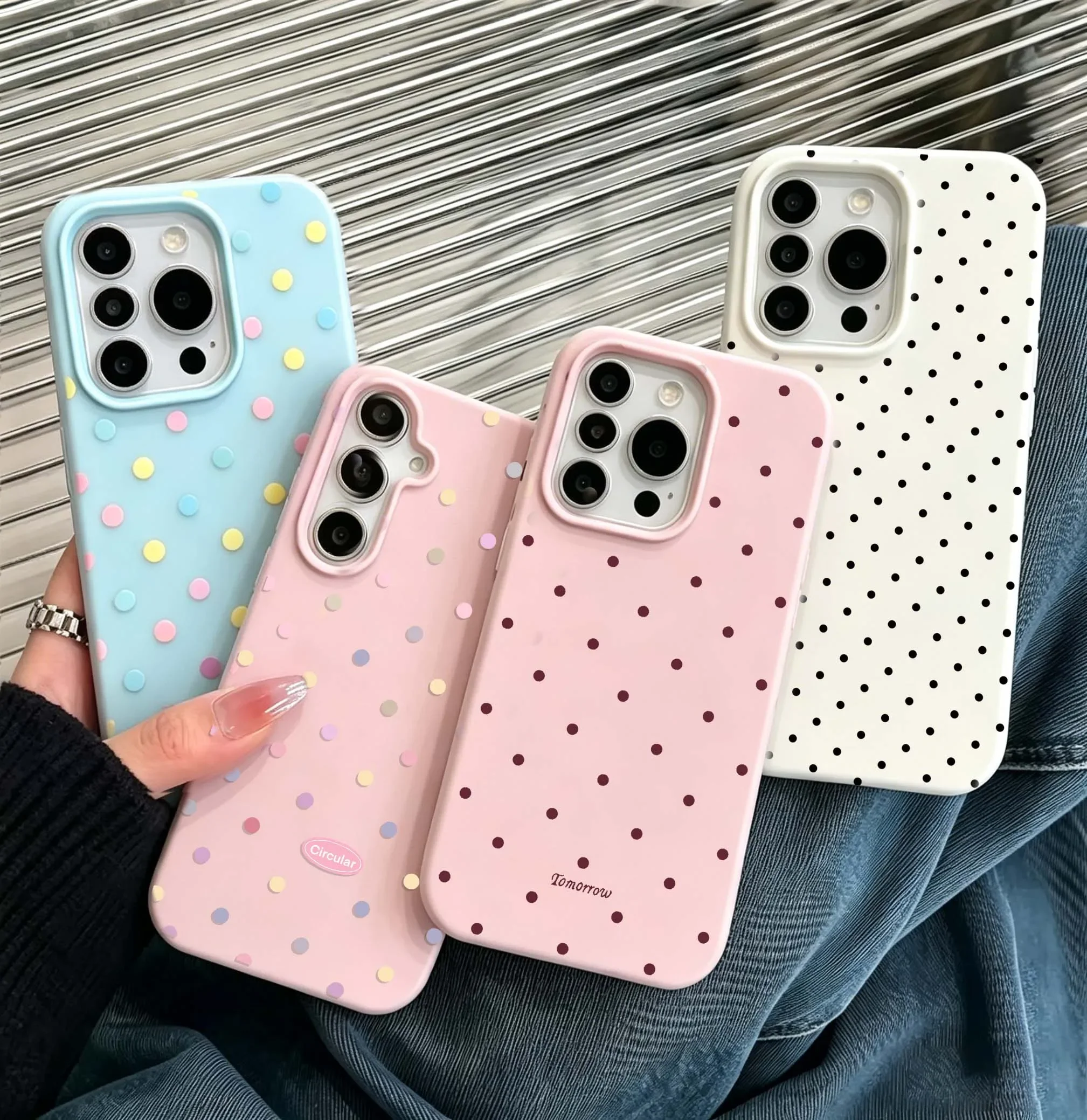 Vibrant Polka Dots Silicone Case Cover - 2-in-1 Shell