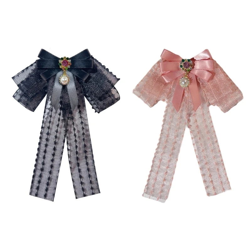 

Fashion Butterfly Knot Sheer Lace Bowtie College Girls Bowtie