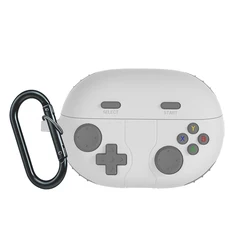 3D Cartoon Game Console Earphone Case with Hook - Protective Soft Cover for FreeBuds Pro 5 (White)