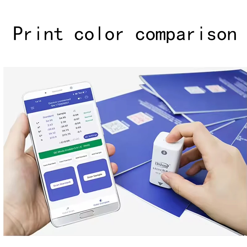 LS170 LS171Colorimeter for Coating Color Checker Colorchecker Portable Digital Mobile APP Pantone Ncs Ral Cmyk 45°/0° /8° 4
