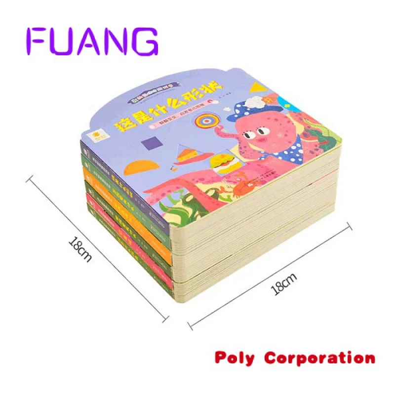 Custom  Custom Wholesale Eco-friendly Baby Kid Children Board Book Printing Service With Die Cut