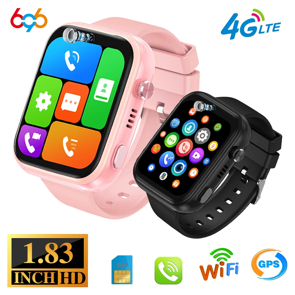 

New 1.83" Kids 4G Video Call Smart Watch GPS WIFI LBS Positioning Children Music Palying Watches Waterproof Student Smartwatch