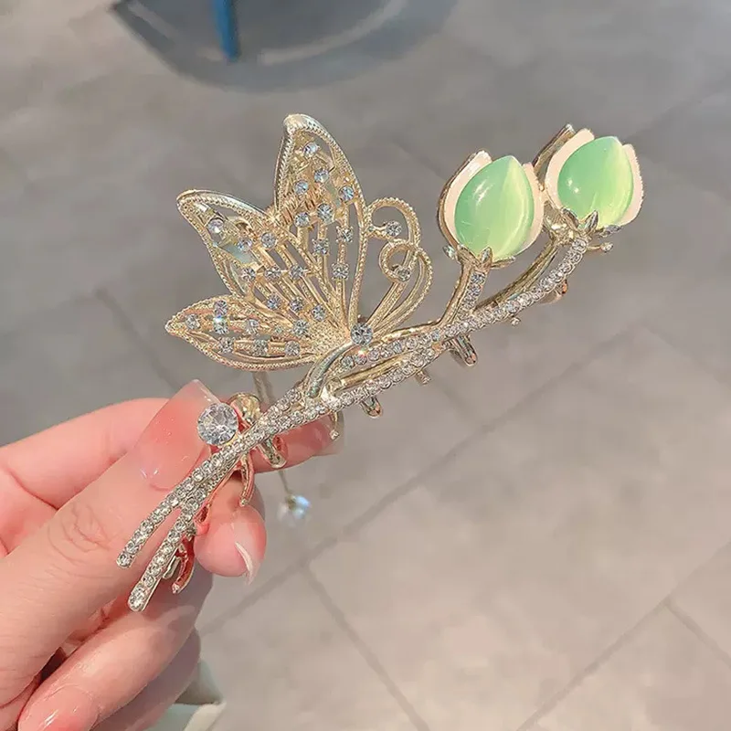 

Retro Metal Hair Clip with High-end Style for Women, Elegant and Charming Hair Accessories Sweet and Fresh Tulip Hair Clip