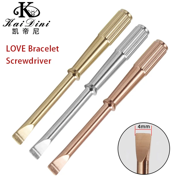 Cartier LOVE 18K Rose Gold 4 Diamond Bracelet with Screwdriver Size 16