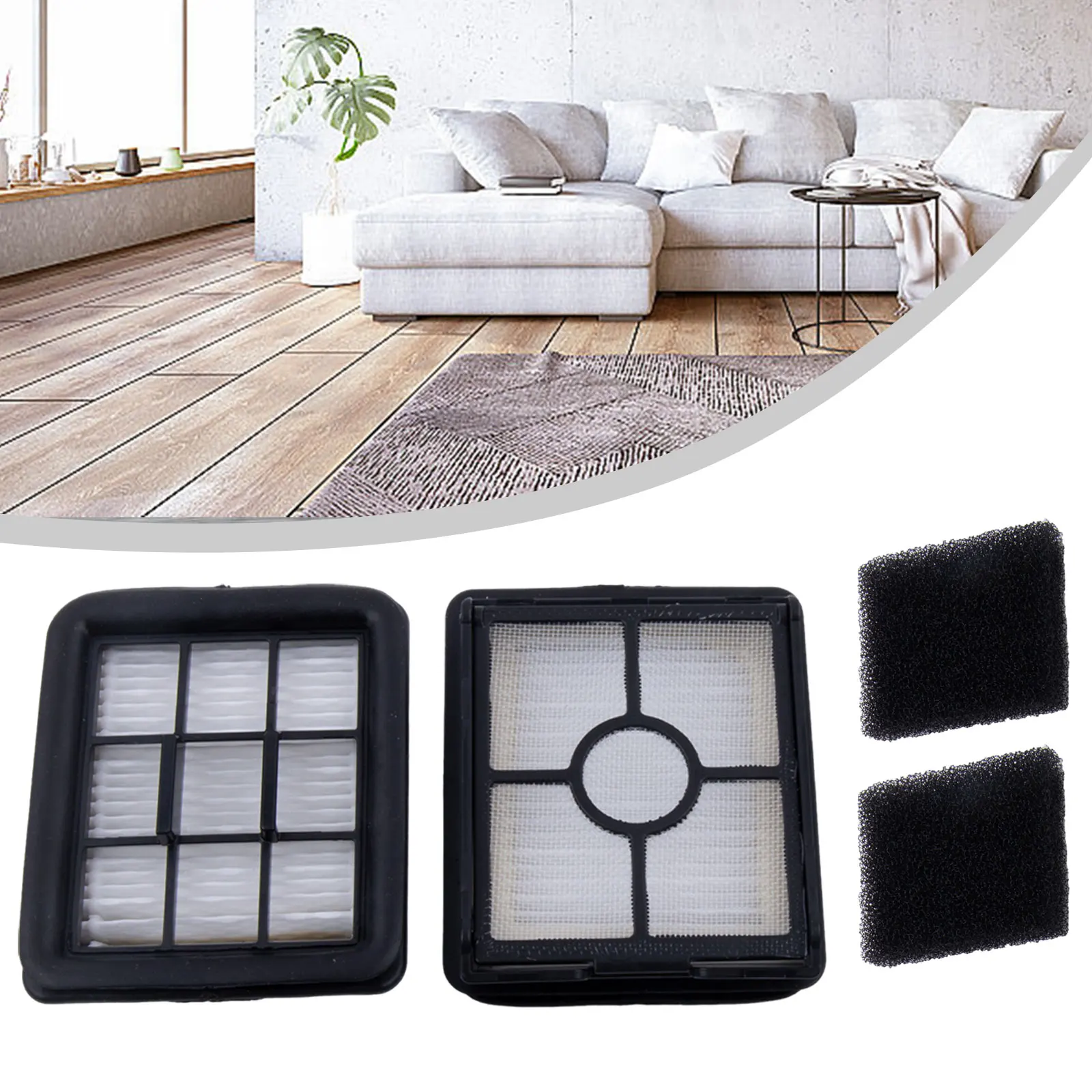 

2pcs Vacuum Cleaner Roller Brush Filter For Redkey W12 3in1 Cleaning Replacement Kit Kitchen Household Clean Useful Accessories
