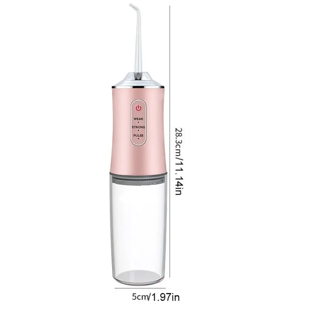 4개의 제트팁 전동 구강세척기 3가지 모드 USB 충전식 구강세척기 220ml 구강케어 치과용 침대 스프링클러 구강세정제