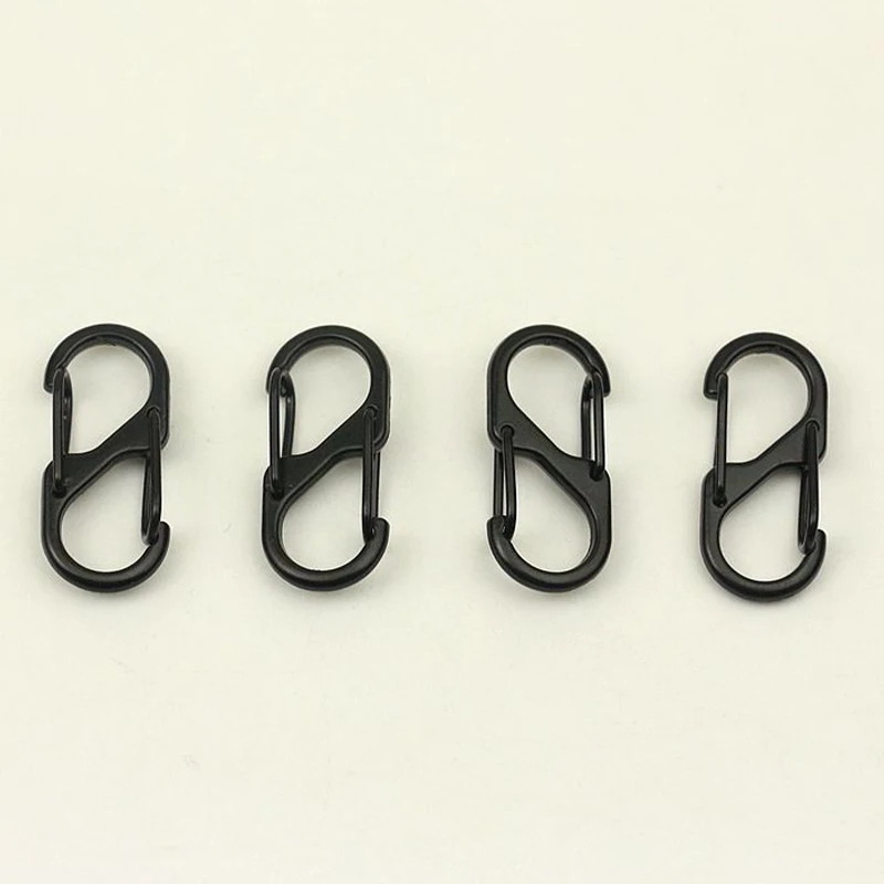 S Type Carabiner with Lock Keychain Hook Anti-Theft Tool 10pcs climbing carabiner