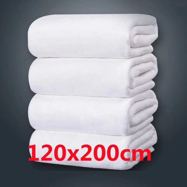 Extra Large 80x180cm White Cotton Hotel Towels For Sale With