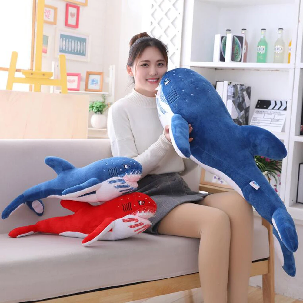 Simulated Marine Animal Blue Shark Whale  Stuffed Plush Toy