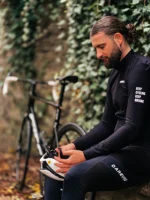 DAREVIE Cycling Jersey Winter Thermal Fleece Cycling Jersey Men Long Sleeve Hot Warm Soft Brushed Breathable Bicycle Clothing 2