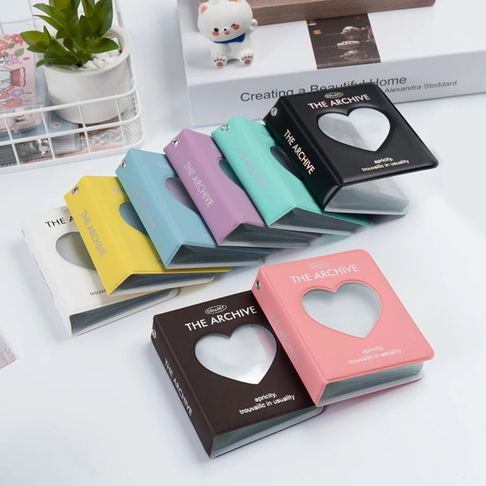 

3 Inch Candy Color Photo Album Love Hollow Photocard Holder Korea Kpop Idol Star Chasing Binder Album Instax Collect Book