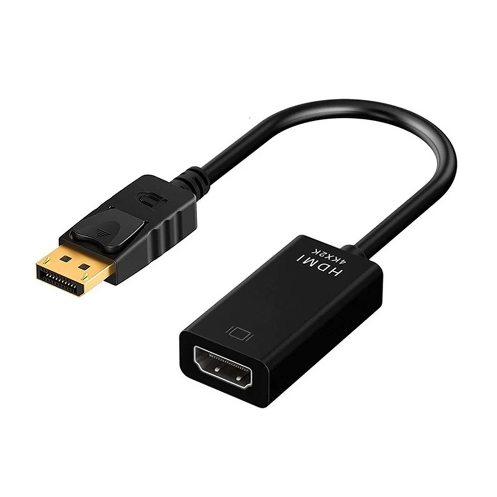 4K DP-HDMI 어댑터 변환기 케이블 남성-여성 DisplayPort-HDMI 호환 비디오 오디오 어댑터 케이블(PC TV 노트북용)