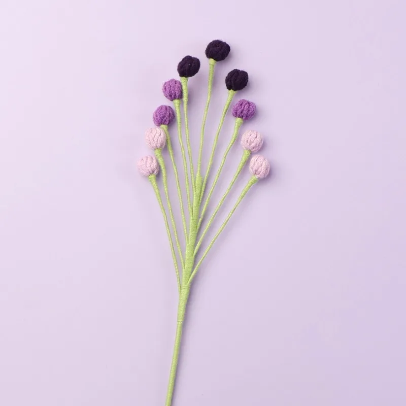 1pc Handmade Flower Arrangement Bouquet Crocheted Imitation Living&Study Room Decora Bouquet Finished Flower Accessories