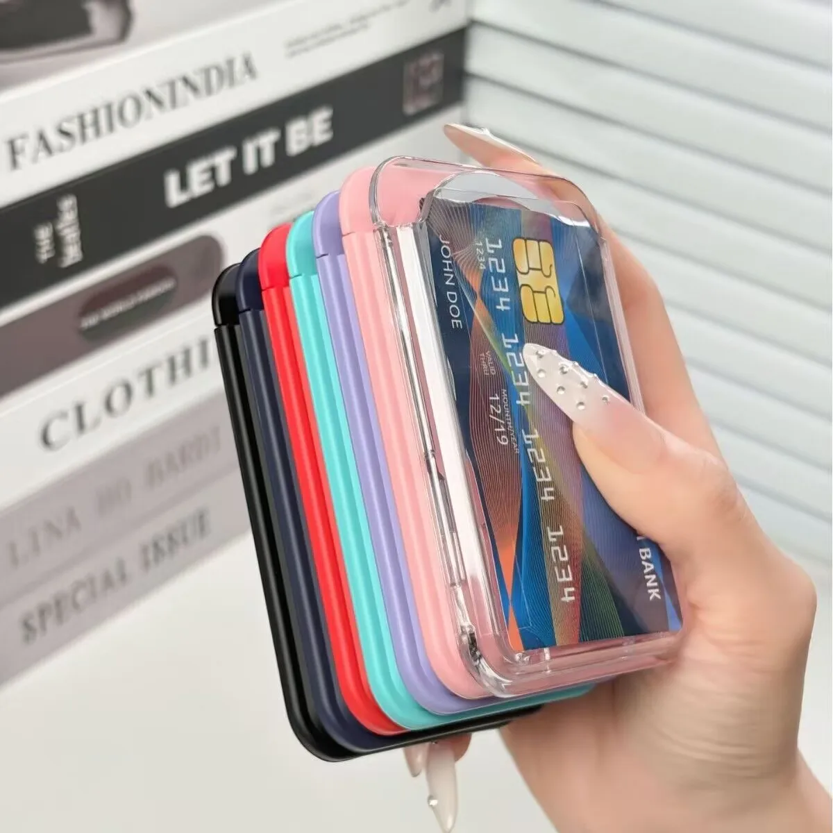 Transparent MagSafe Card Holder - Scratch Resistant Hard PC Phone Case
