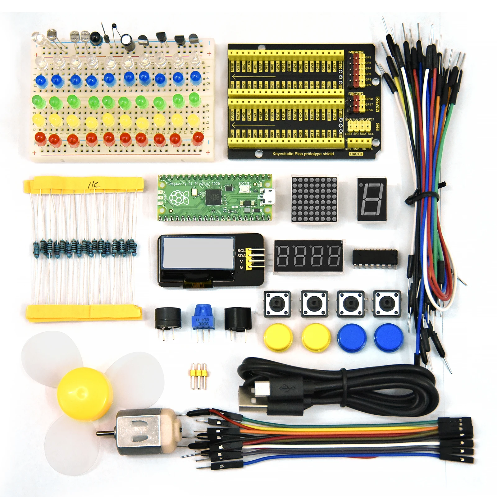 Keyestudio-raspberry Pi Pico Ultimate Starter Kit Completo Básico ...