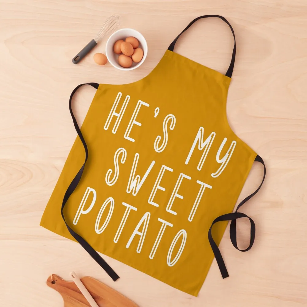 

He's My Sweet Potato Apron Custom Men kitchen Women Kitchen Woman Work Apron