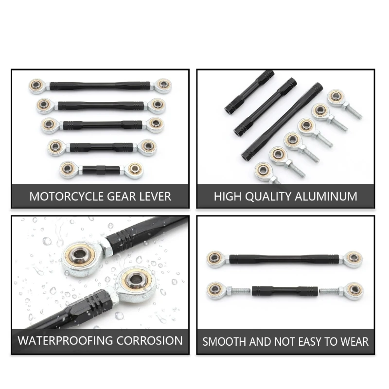 

Motorcycle Shifts Rod Linkage Tie Rod Ends Rearsets Gear Shifter Rods 40-280mm