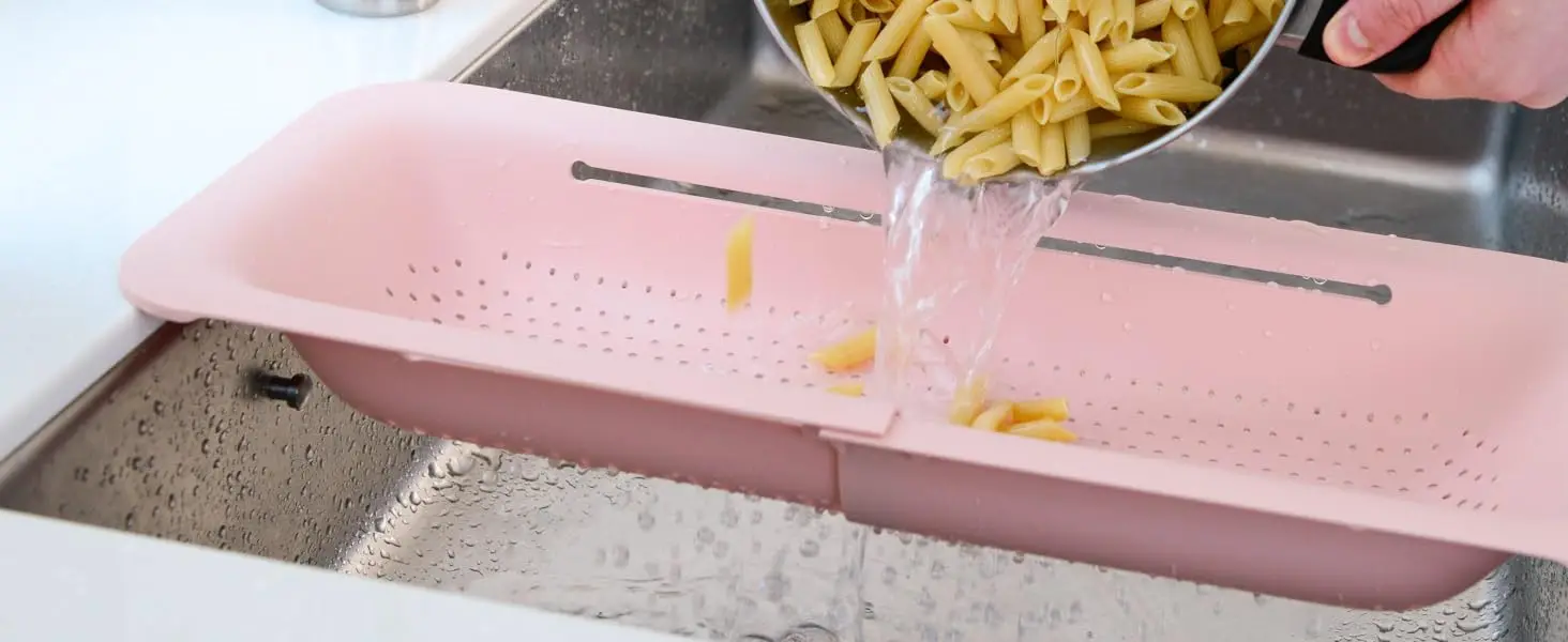 sink colander drain pasta