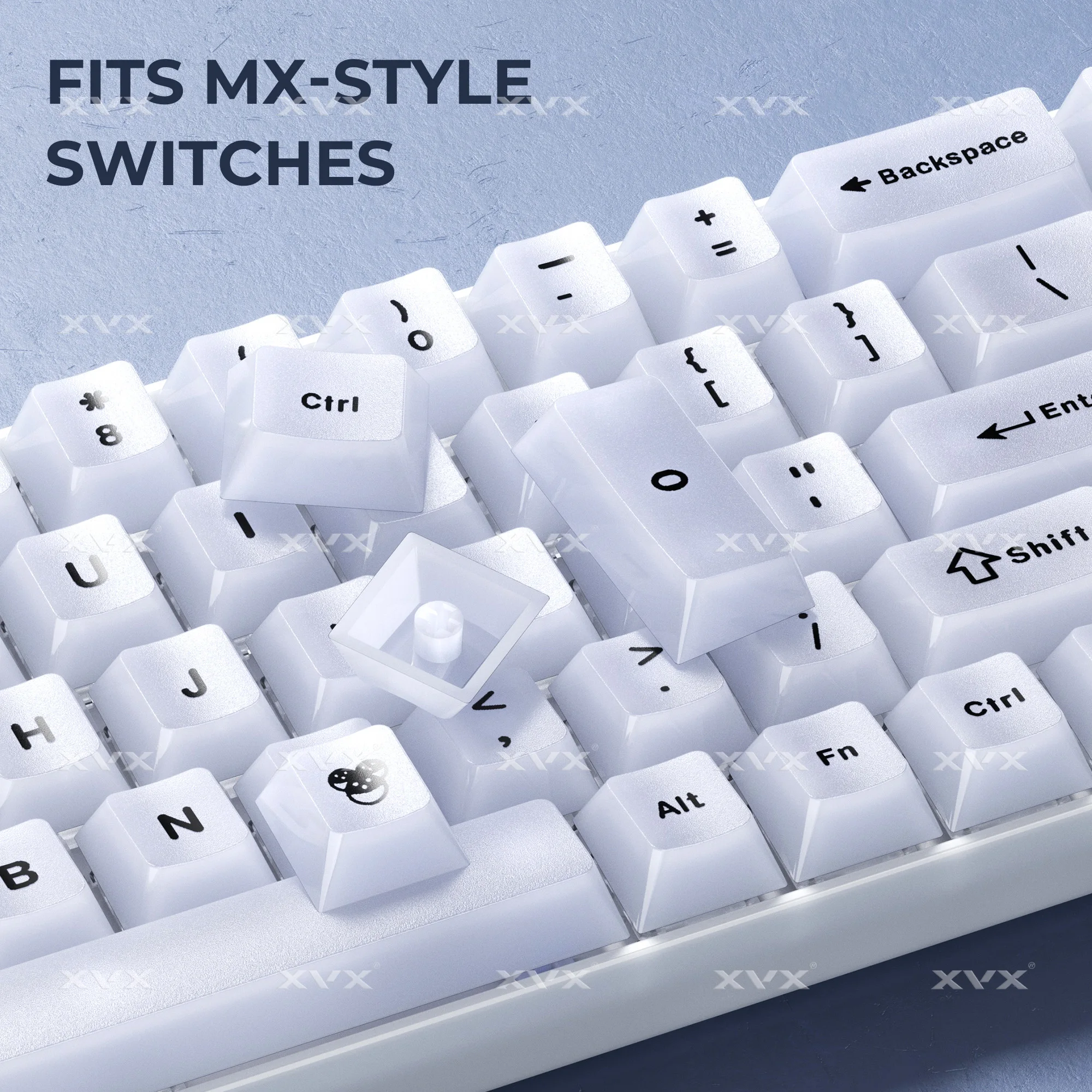 XVX フロスト半透明キーキャップチェリープロファイルキーキャップフル