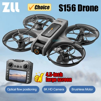 Nuovo S156 Drone 8K HD Fotografia aerea Motore brushless Doppia fotocamera Drone con schermo Drone per evitare ostacoli a tutto tondo