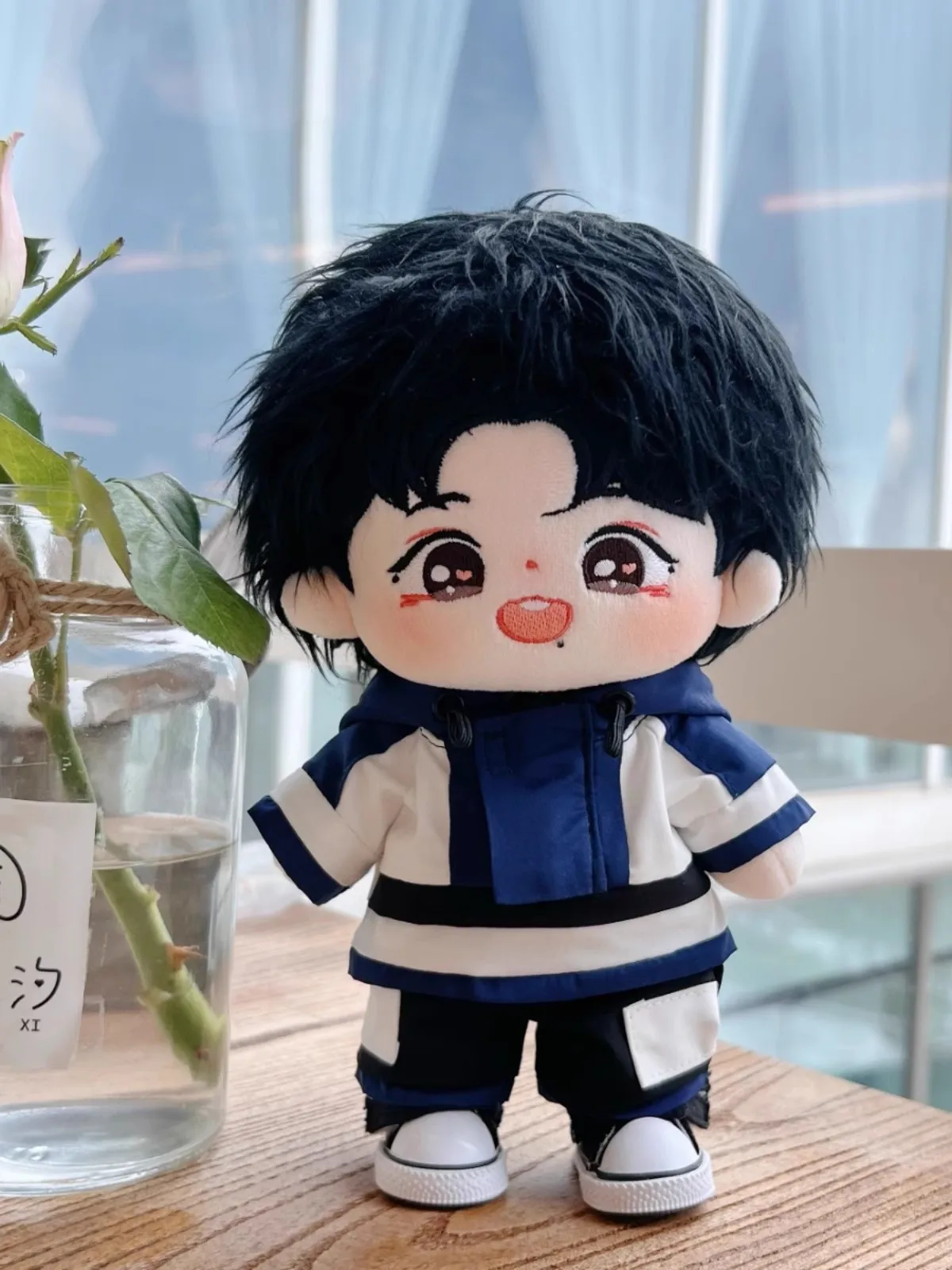 Anime Wang Yibo Xiao Zhan Red Suit Blue White Sports Wear Clothes For 20cm Plush Doll Toy Costume Cosplay Cute Fan Gift C GG