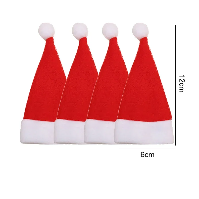 Lot De 6 Porte-couverts De Noël En Feutre - Père Noël - Décoration De