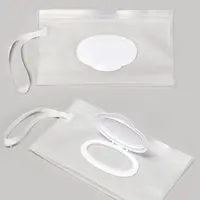 Eco-Friendly Snap Strap Cleaning Clamshell Box Wet Wipes Bag Napkin Storage Pouch Cosmetic Container Wipes Case 1