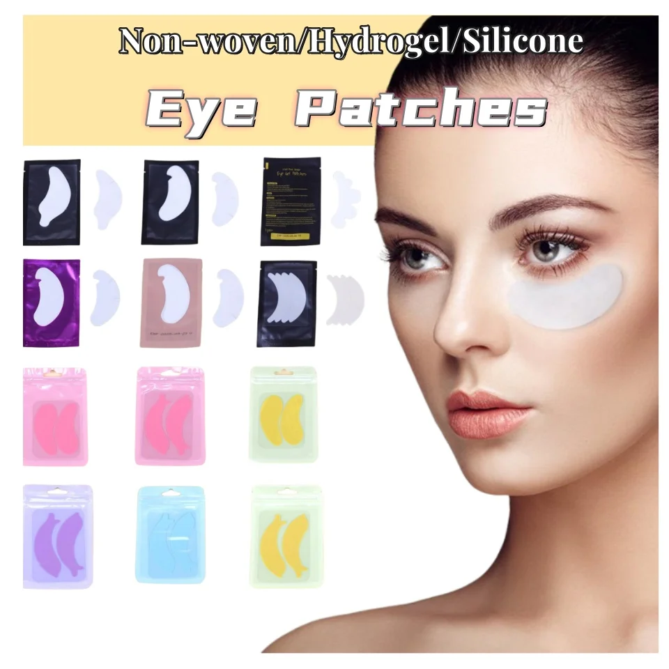 

20/50/100 Pairs Hydrogel Eye Patches Eyelash Grafting Non-woven Isolation Eyelash Makeup Silicone Under Pads For Building Eyelid